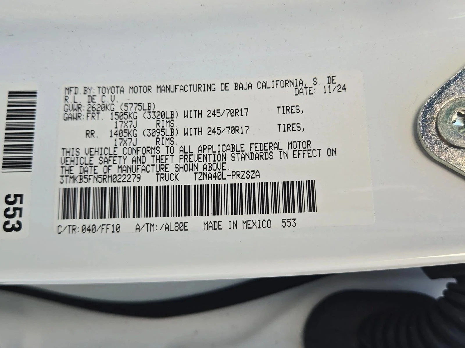 Used 2024 Ice Cap Toyota SR5 image 23