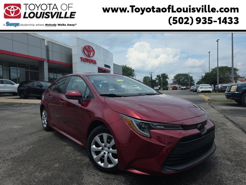 Certified Used 2025 Red Toyota LE image 1
