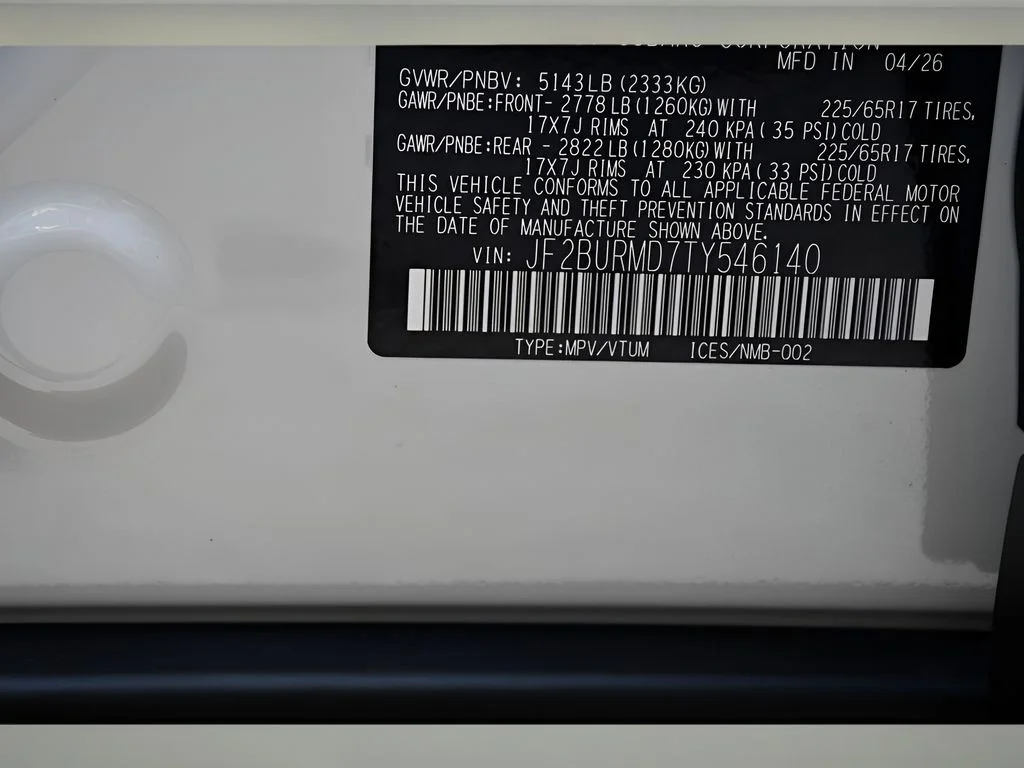 New 2026 CRYSTAL WHITE PEARL Subaru Wilderness image 27