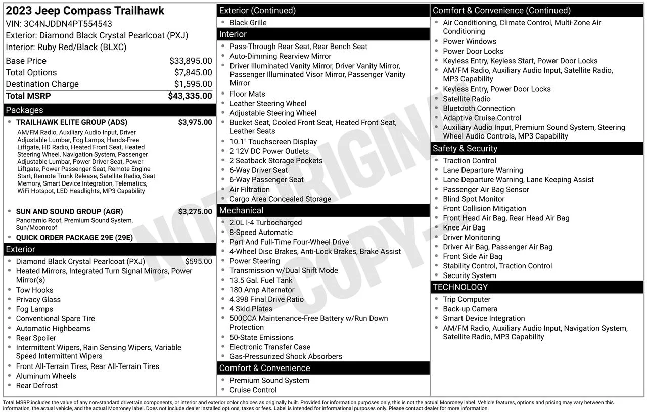 Certified Used 2023 Diamond Black Jeep Trailhawk image 47