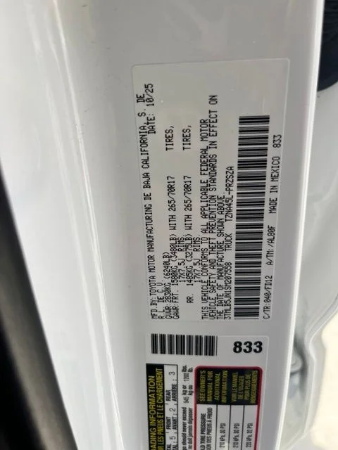 Used 2025 White Toyota TRD Off-Road image 13