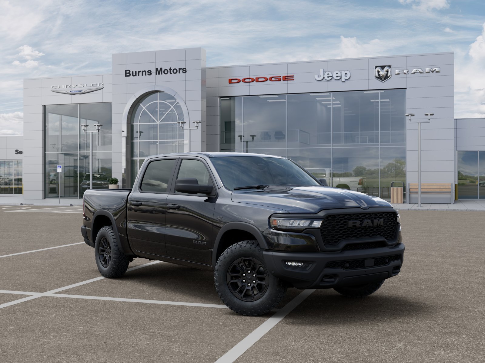 New 2027 Diamond Black Crystal Pearl-Coat Exterior Paint RAM Rebel image 5