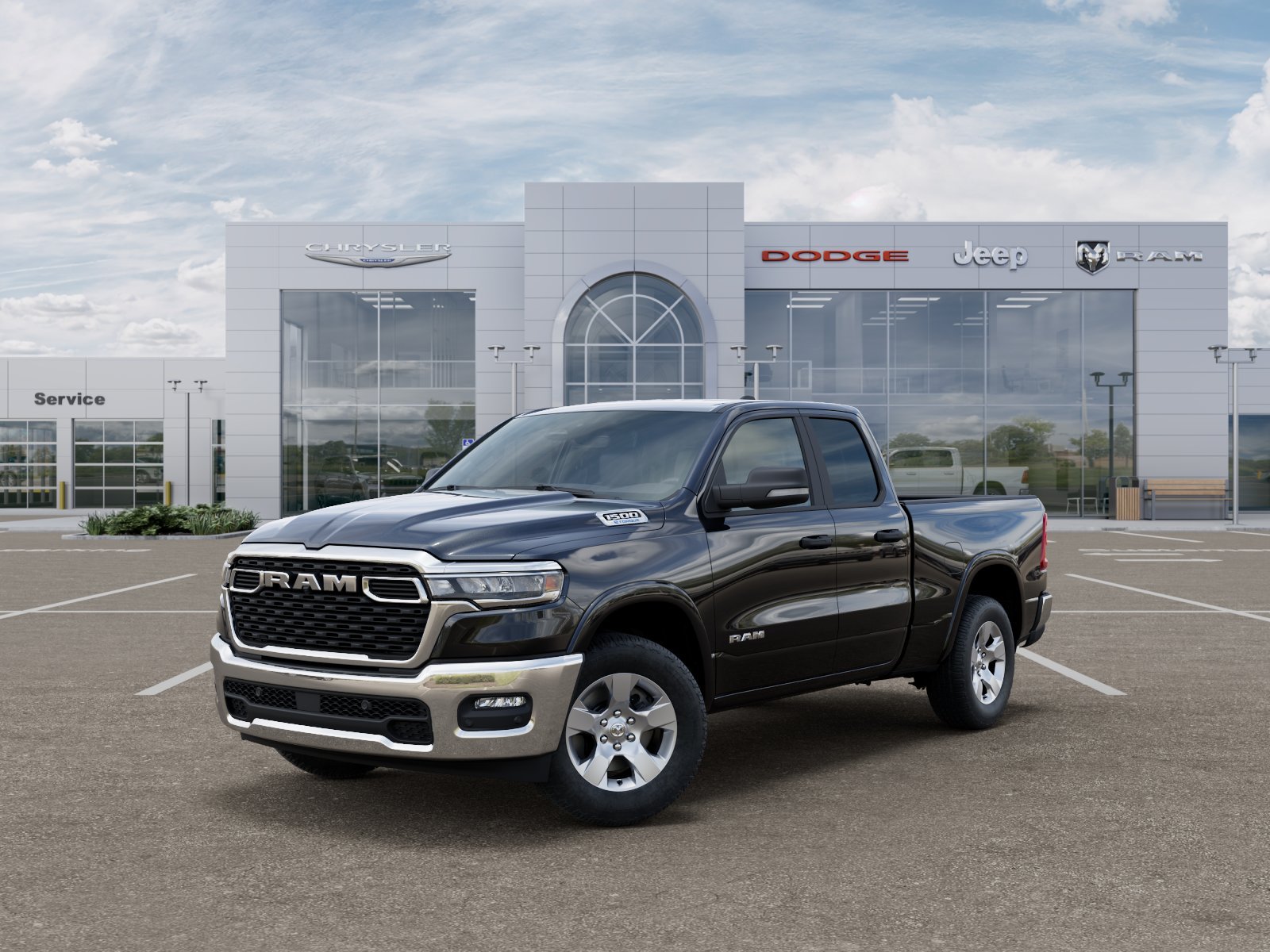 New 2026 Diamond Black Crystal Pearl-Coat Exterior Paint RAM Big Horn/Lone Star image 31