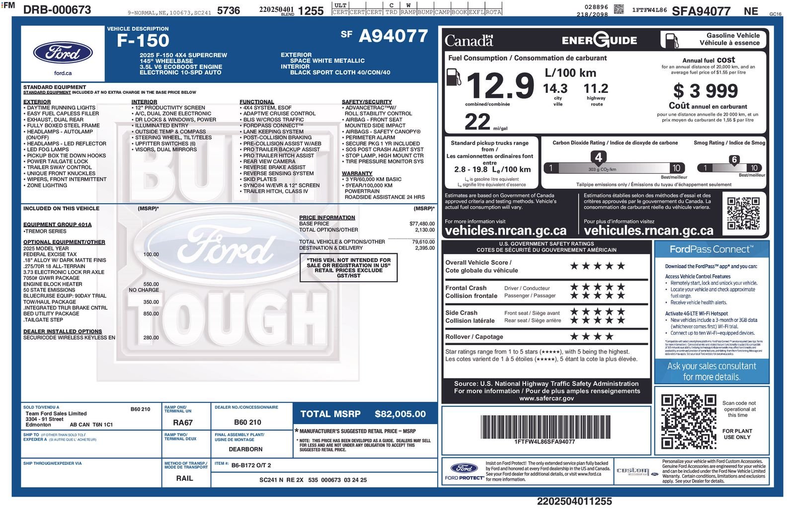 Used 2025 White Ford Tremor image 36