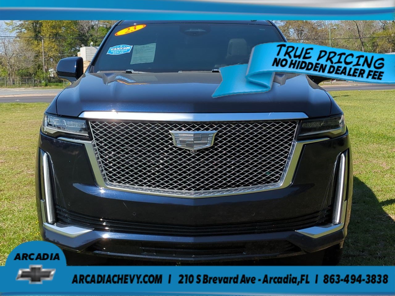 Used 2023 Dark Moon Blue Metallic Cadillac 4WD Premium Luxury image 9