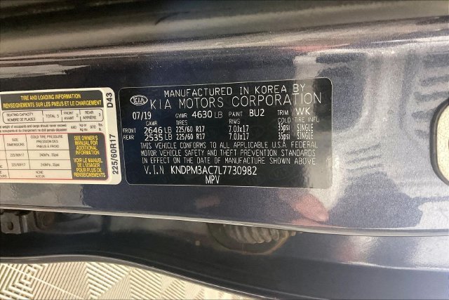 Used 2020 Blue Kia LX image 3