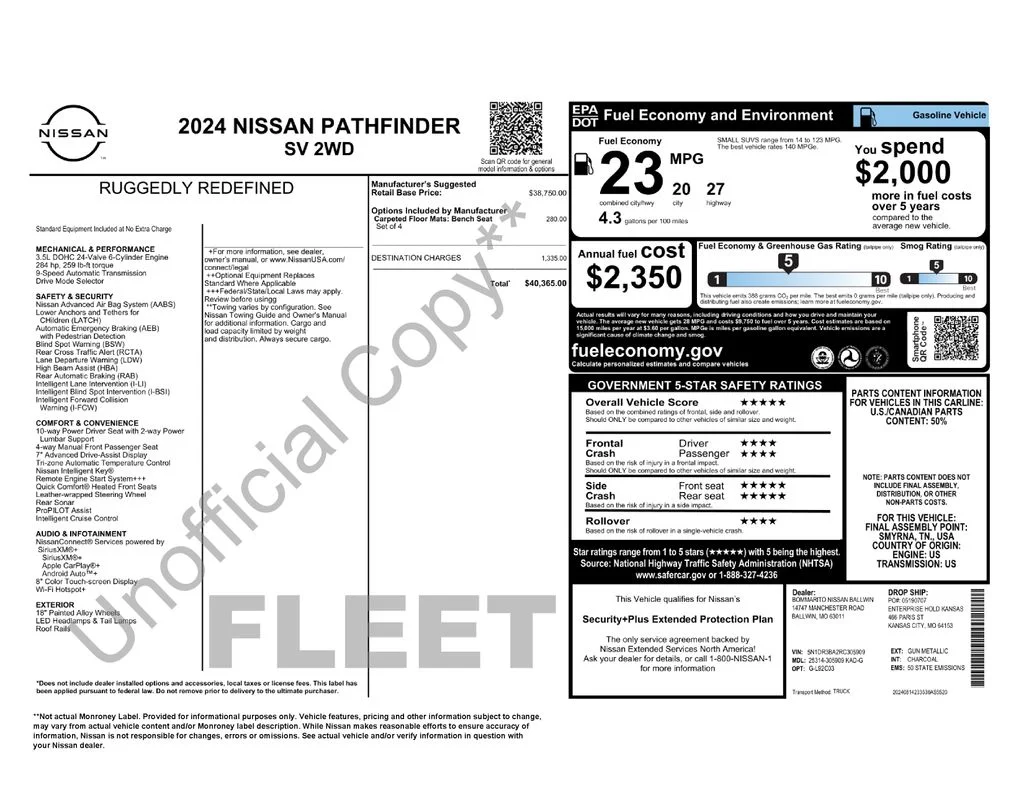 Certified Used 2024 Gray Nissan SV image 44