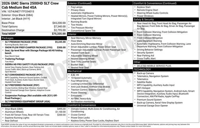 New 2026 Onyx Black GMC SLT image 33