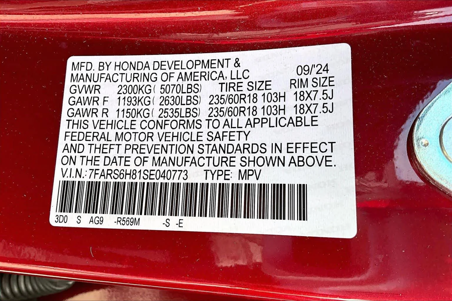 Certified Used 2025 Radiant Red Metallic Honda Sport-L image 35