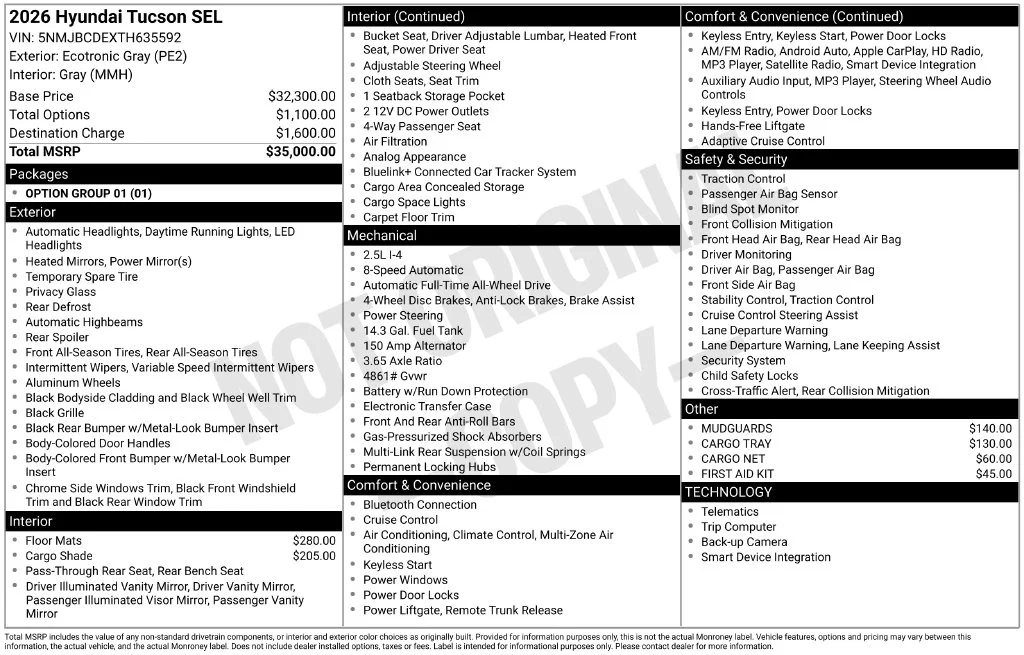 Used 2026 Gray Hyundai SEL image 6