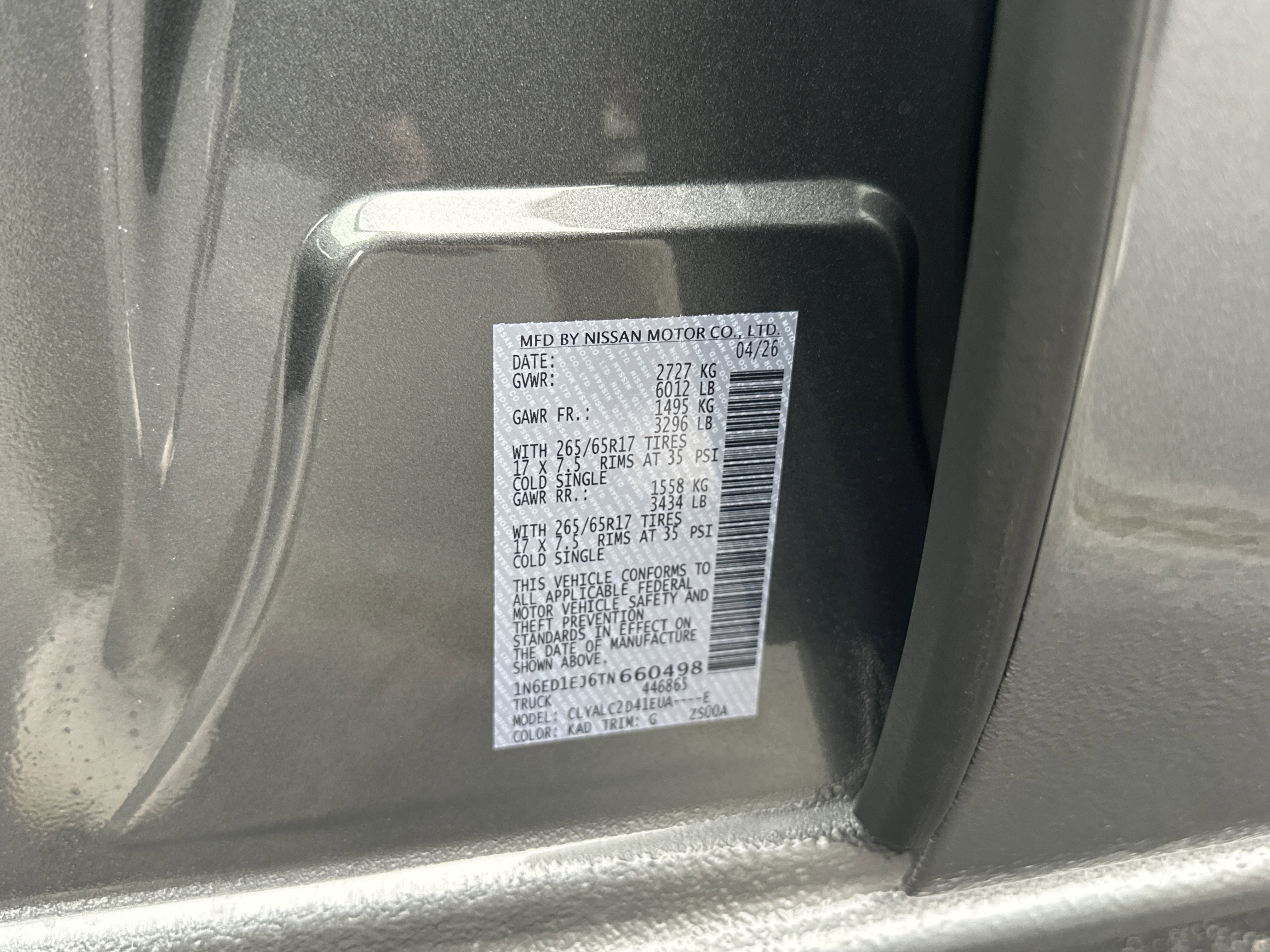 New 2026 Gun Metallic Nissan SV image 29