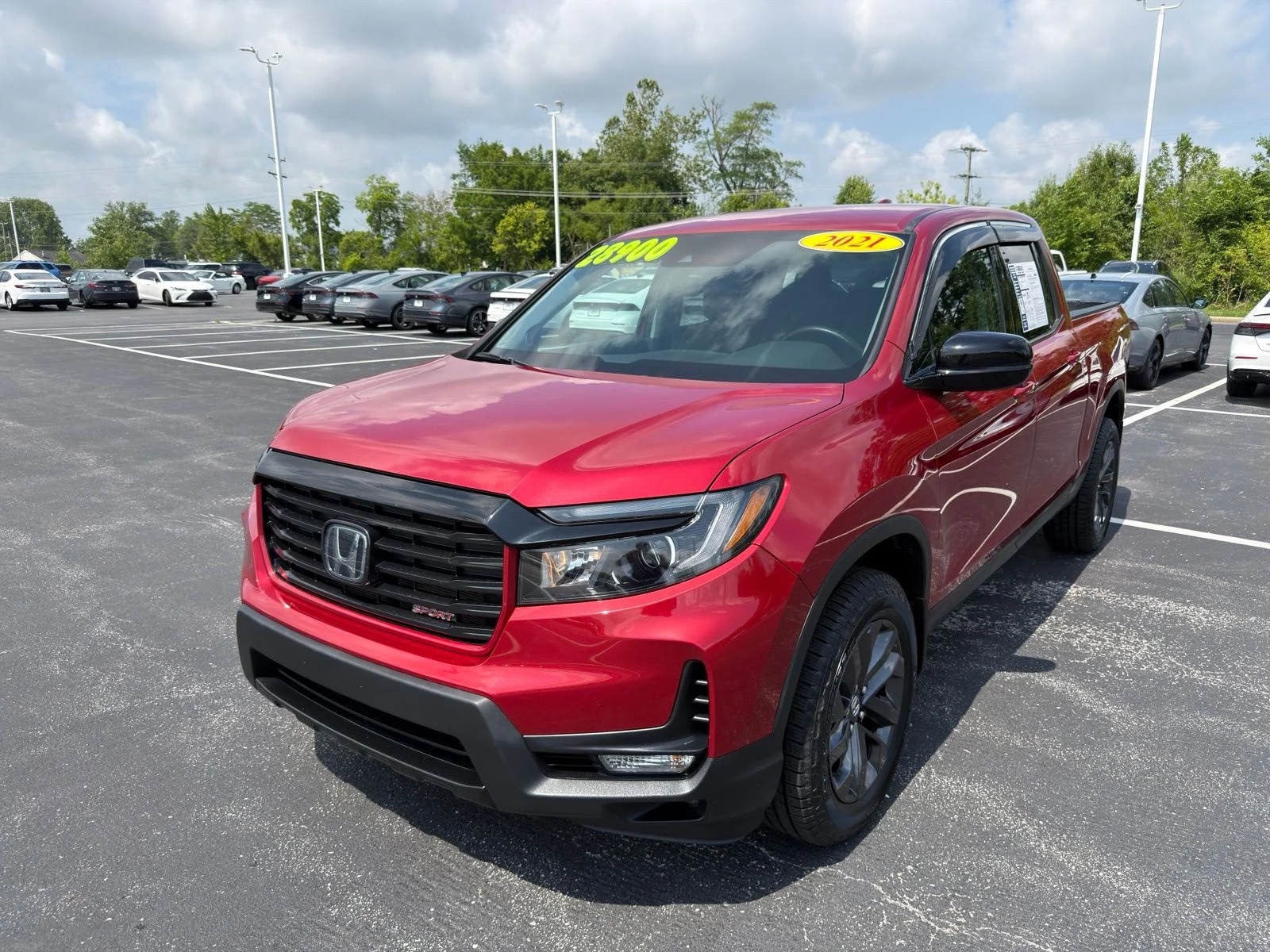 Used 2021 Radiant Red Metallic II Honda Sport image 2