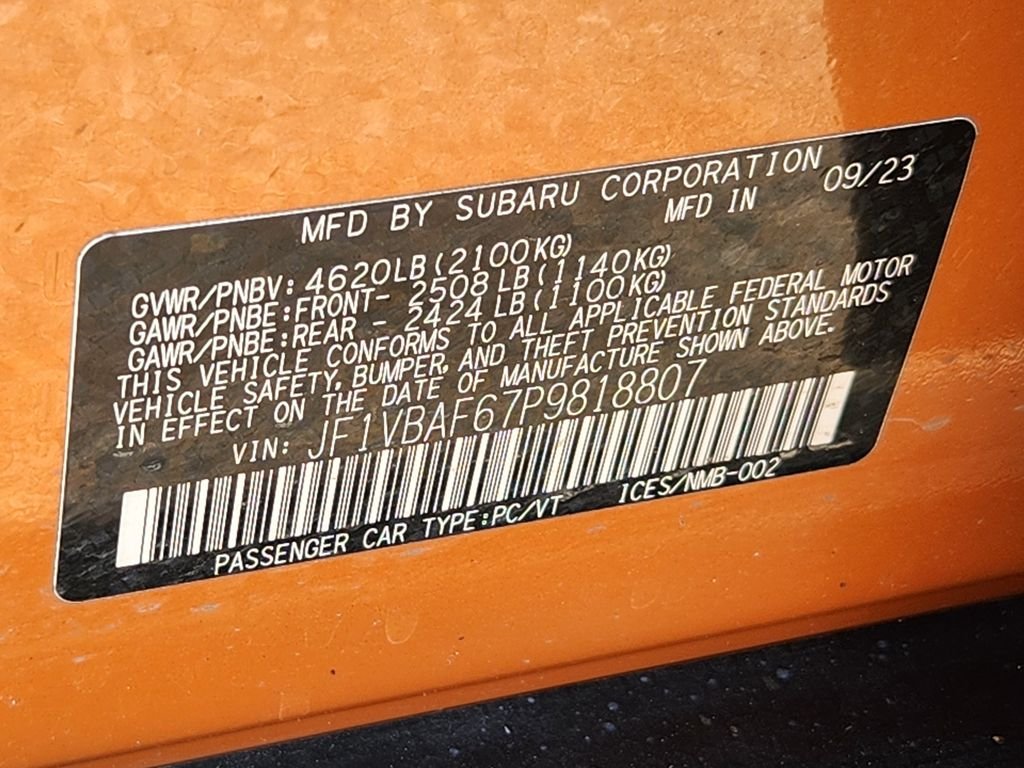Used 2023 Solar Orange Pearl Subaru Premium image 14