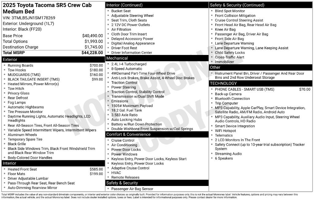 Used 2025 Black Toyota SR5 image 28