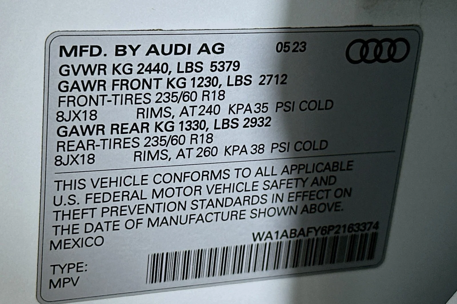 Used 2023 Glacier White Metallic Audi Premium image 24