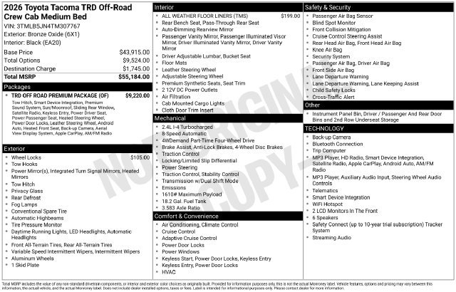 New 2026 Bronze Oxide Toyota  TRD Off-Road image 27