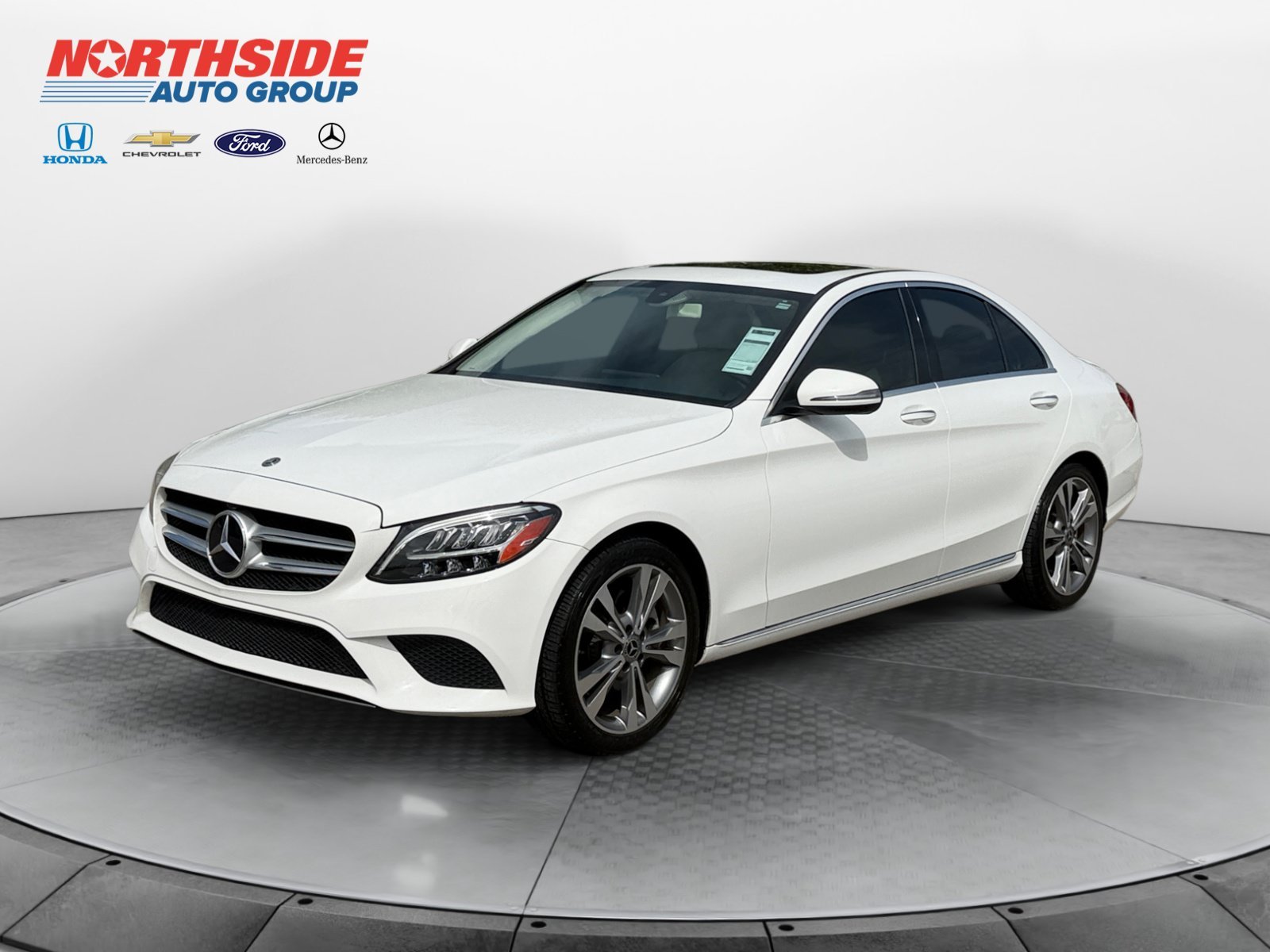 Used 2019 designo Diamond White Metallic Mercedes-Benz C 300 image 3