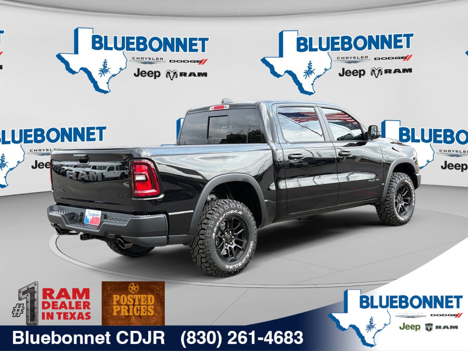 New 2027 Diamond Black Crystal Pearl-Coat Exterior Paint RAM Rebel image 5
