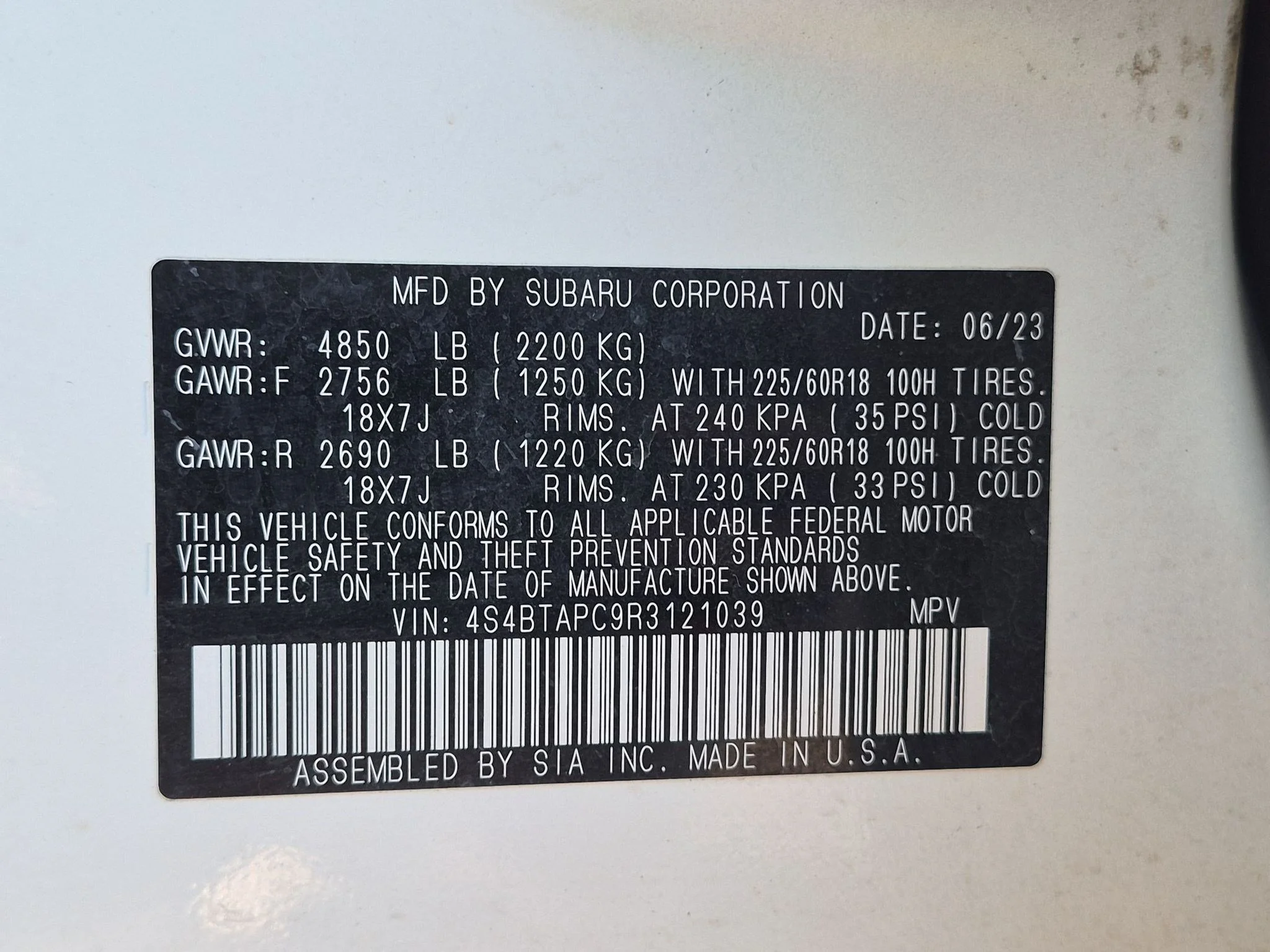 Used 2024 Crystal White Pearl Subaru Touring image 26