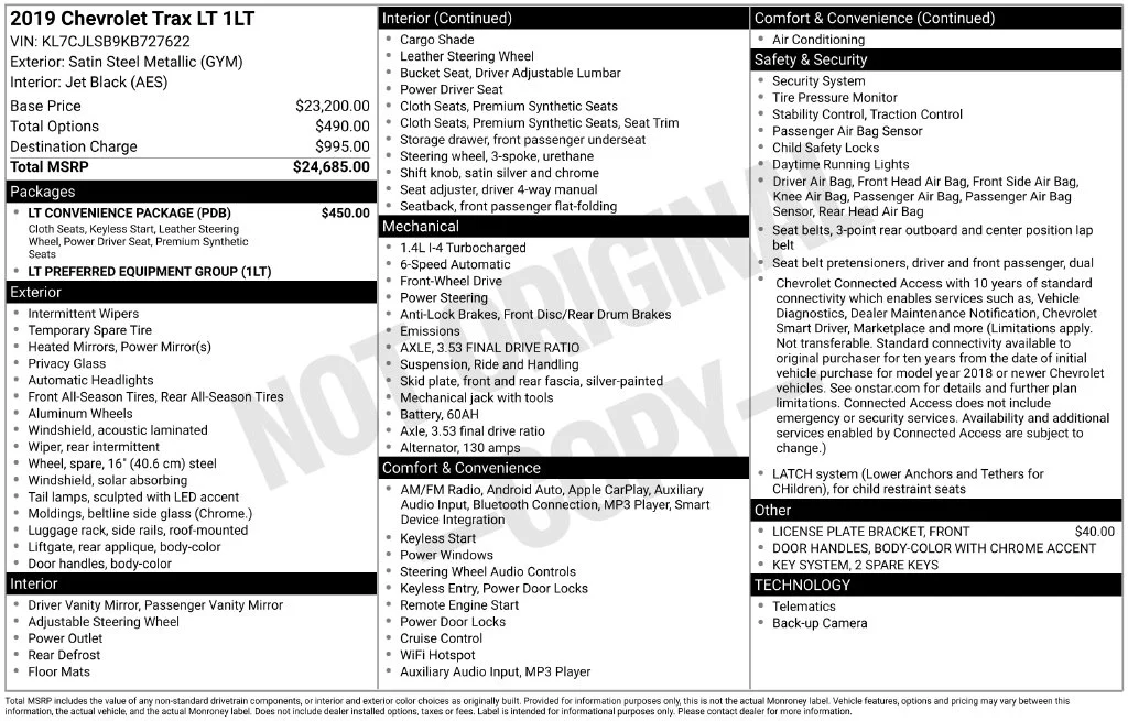 Used 2019 Gray Chevrolet LT image 10