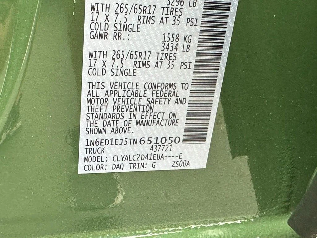 New 2026 Tactical Green Metallic Nissan Crew Cab SV image 15