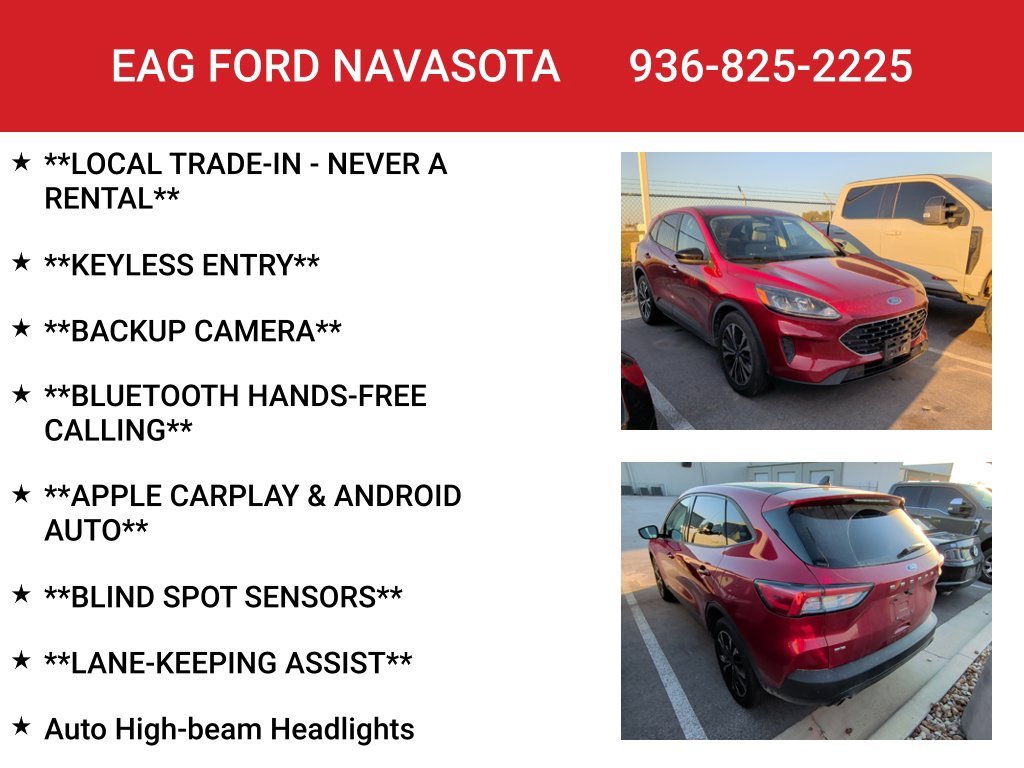 Used 2022 Rapid Red Metallic Tinted Clearcoat Ford SE image 4