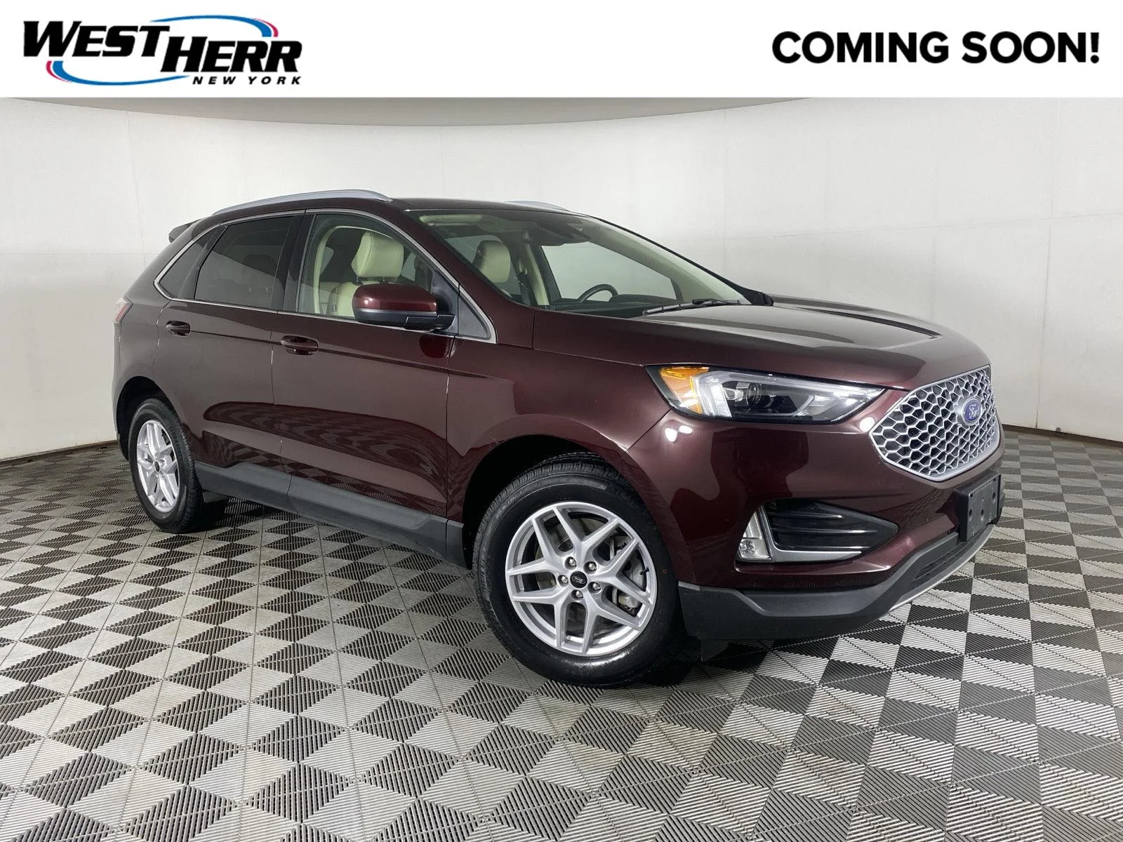 Used 2023 Burgundy Velvet Metallic Tinted Clearcoat Ford SEL image 1