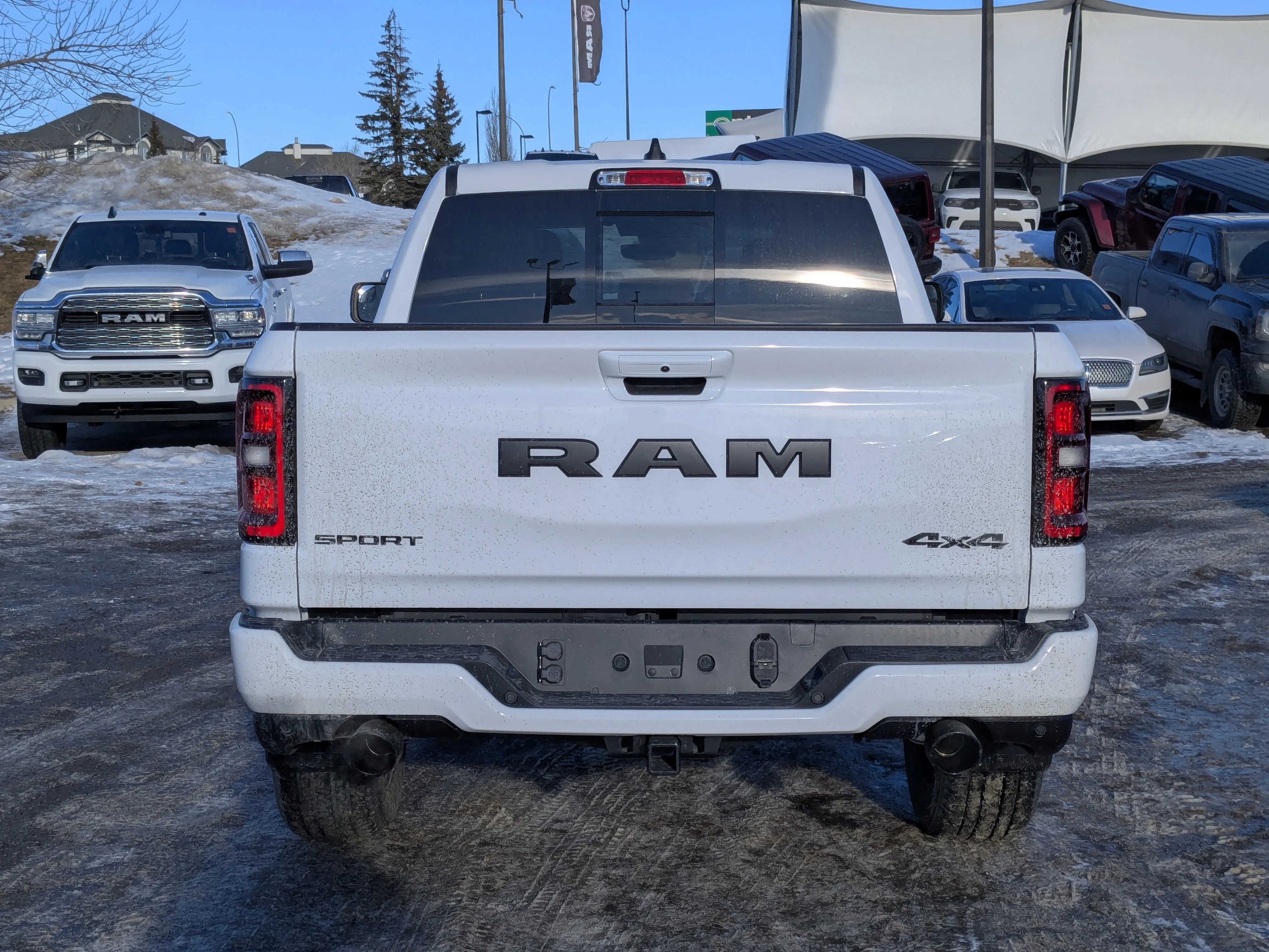 New 2026 White RAM Sport - 64 Box - Panoramic Sunroof - Sport Performance Hood - Hurricane Turbo - 3.92 Axle & More! image 7