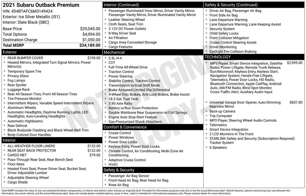 Used 2021 Silver Subaru Premium image 9