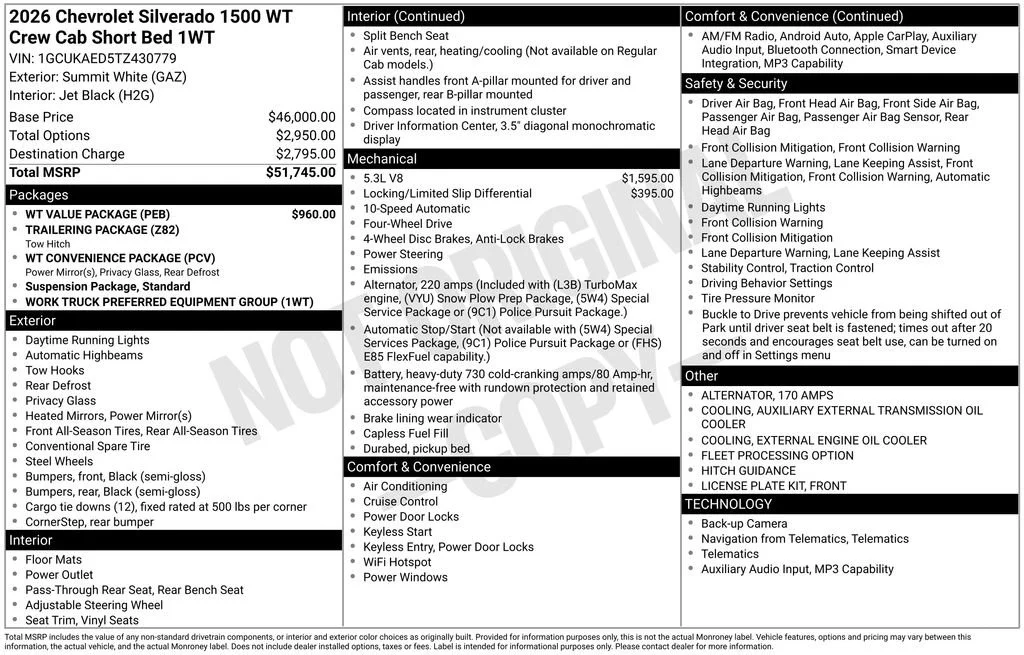 2026 Chevrolet Silverado 1500 Work Truck - Photo 28