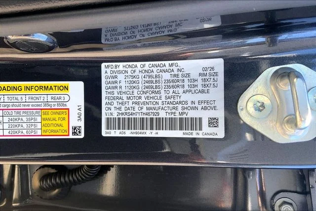 New 2026 Meteorite Gray Metallic Honda AWD EX-L image 13