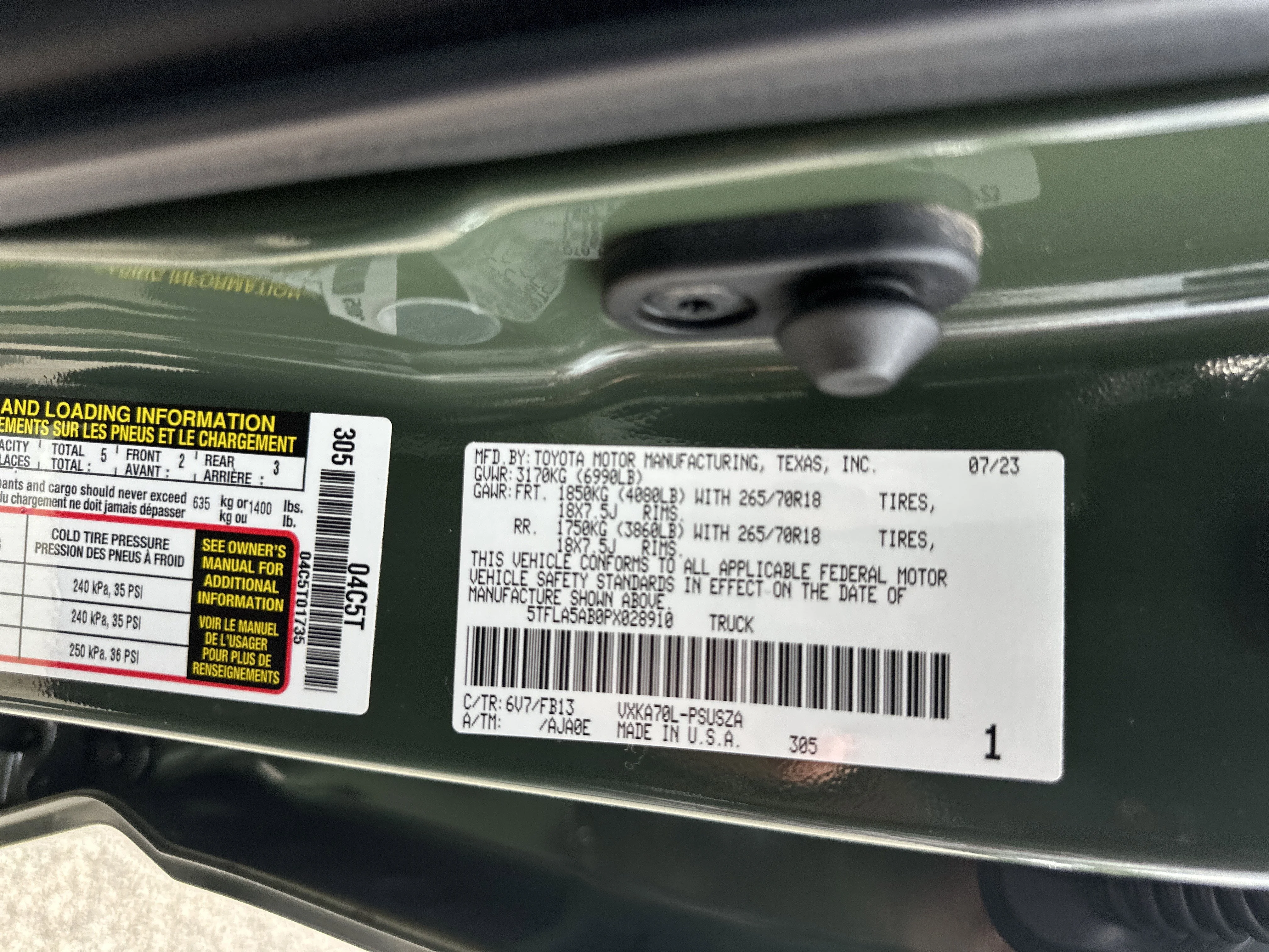 Used 2023 Army Green Toyota SR5 image 31
