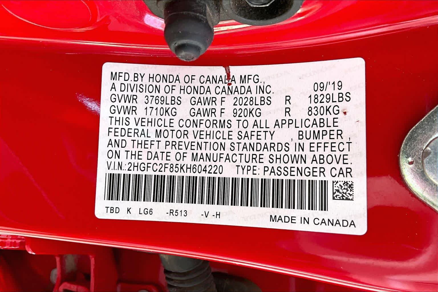 Used 2019 Rallye Red Honda Sport image 35