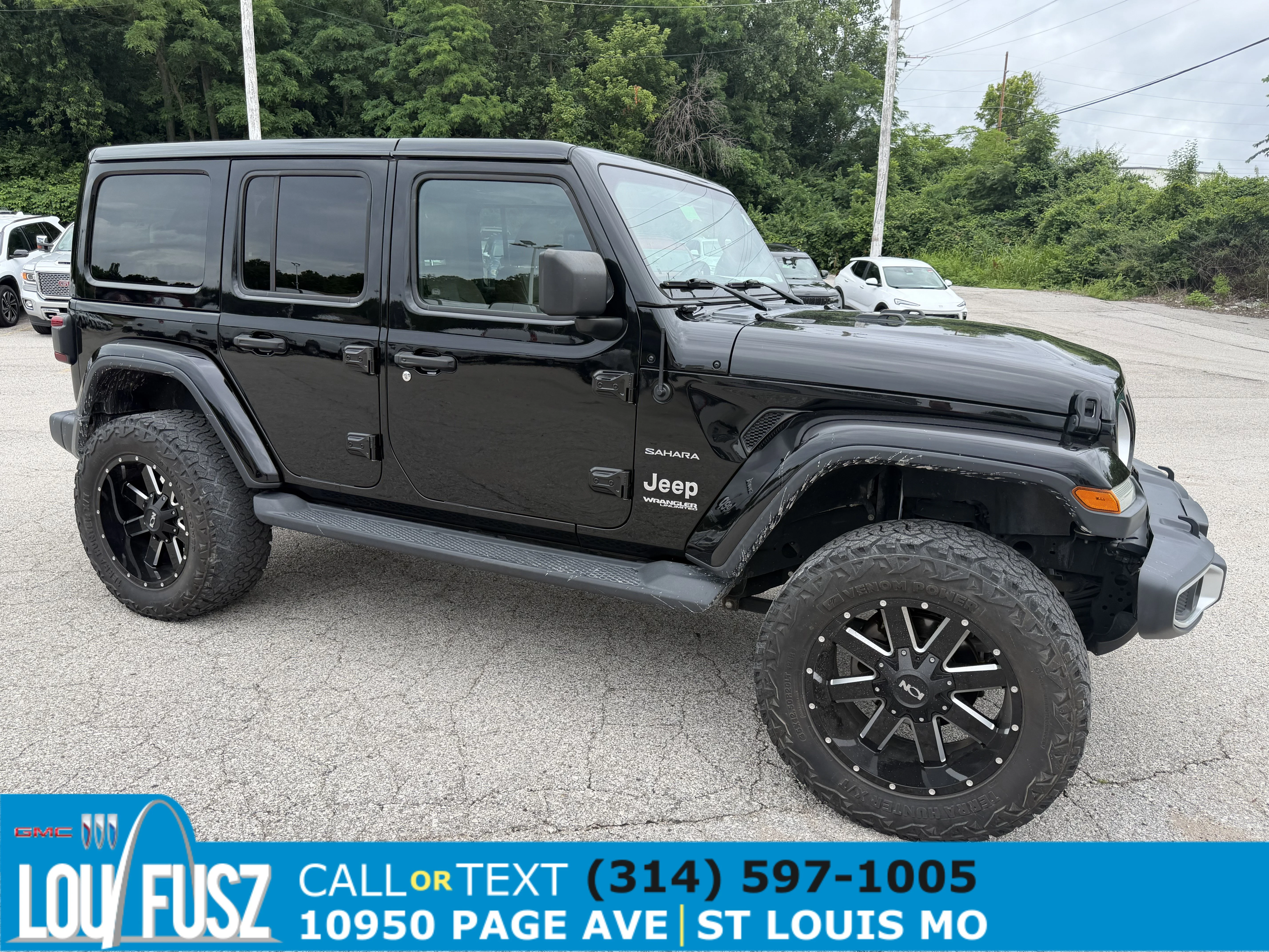 Used 2020 Black Clearcoat Jeep Sahara image 1