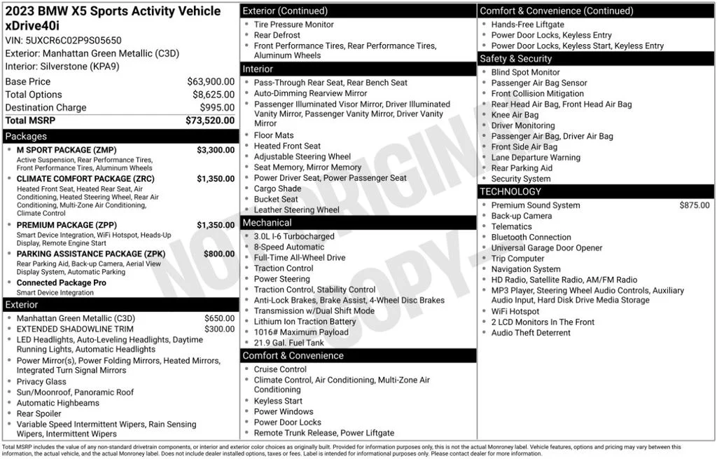 Certified Used 2023 Manhattan Green Metallic BMW xDrive40i image 6