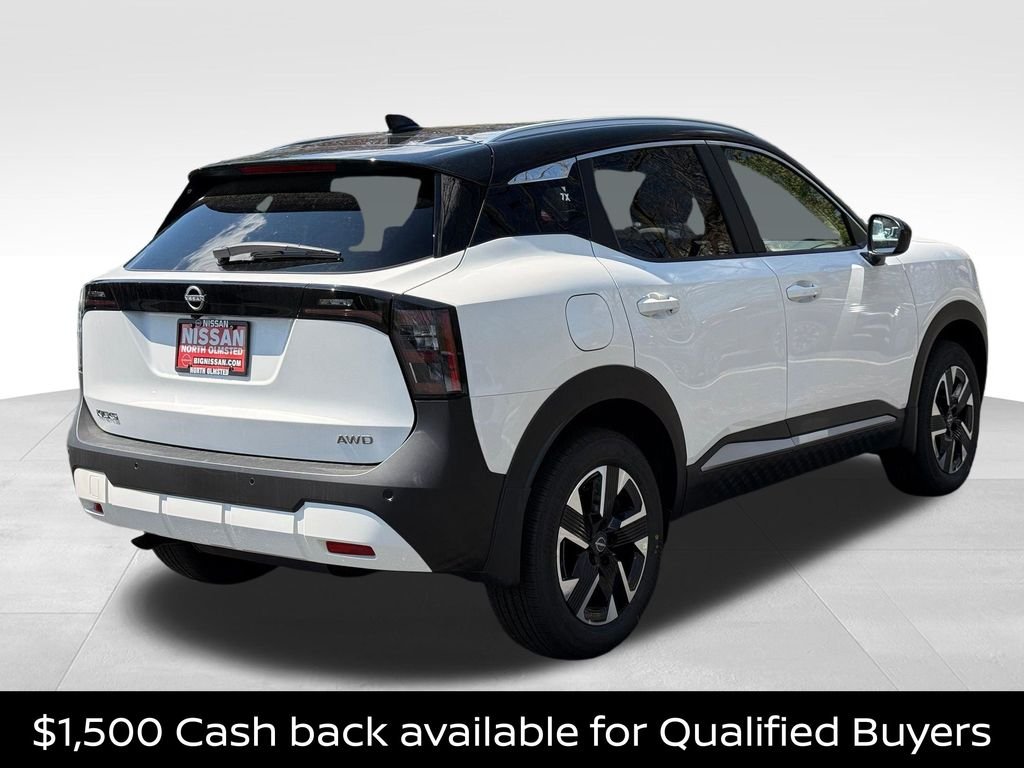 New 2026 Aspen White TriCoat / Super Black Two-tone Nissan SV image 3