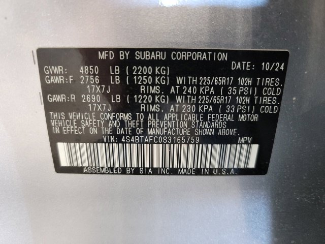 Used 2025 Ice Silver Metallic Subaru Premium image 18
