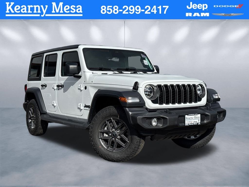 New 2026 Bright White Clear-Coat Exterior Paint Jeep Sport S image 1