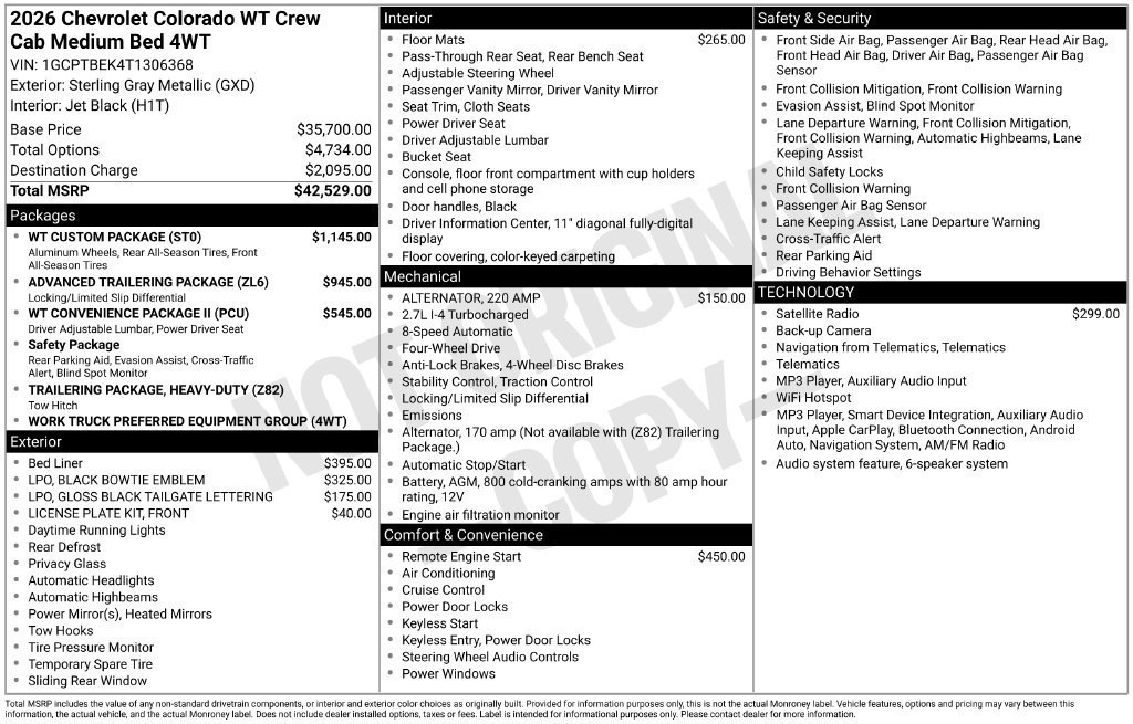 2026 Chevrolet Colorado Work Truck - Photo 37