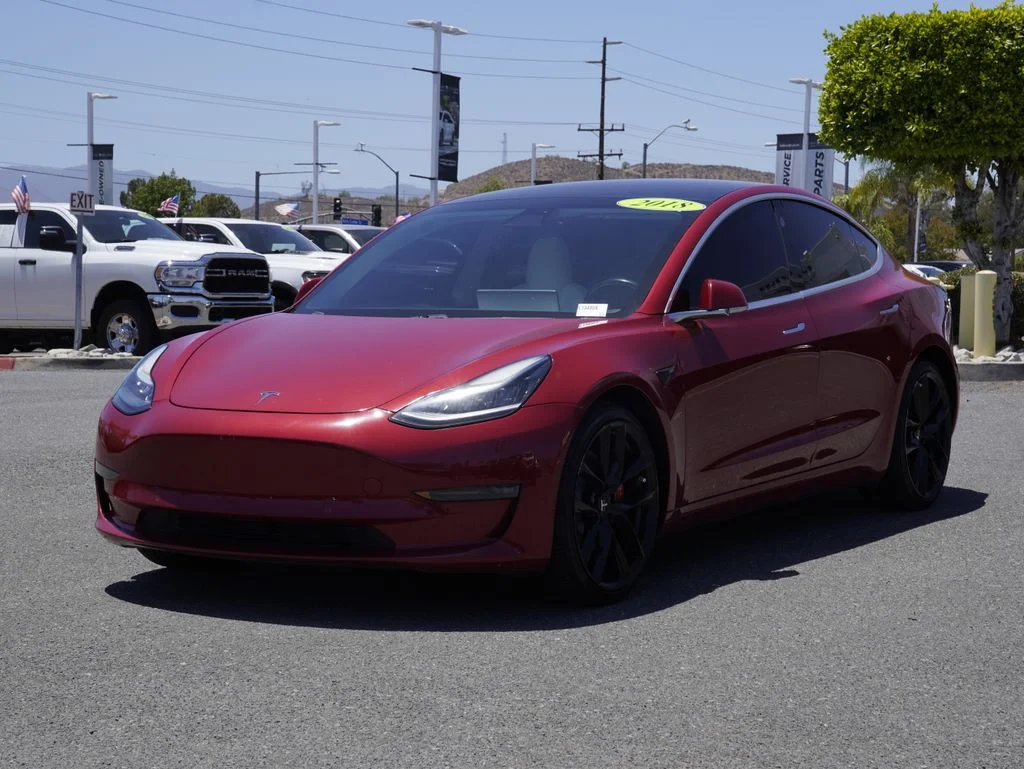 Used 2018 Red Tesla Long Range image 7