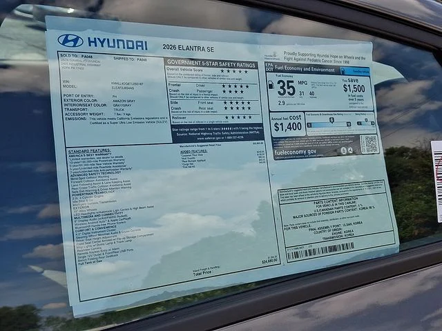 New 2026 Gray Hyundai SE image 16