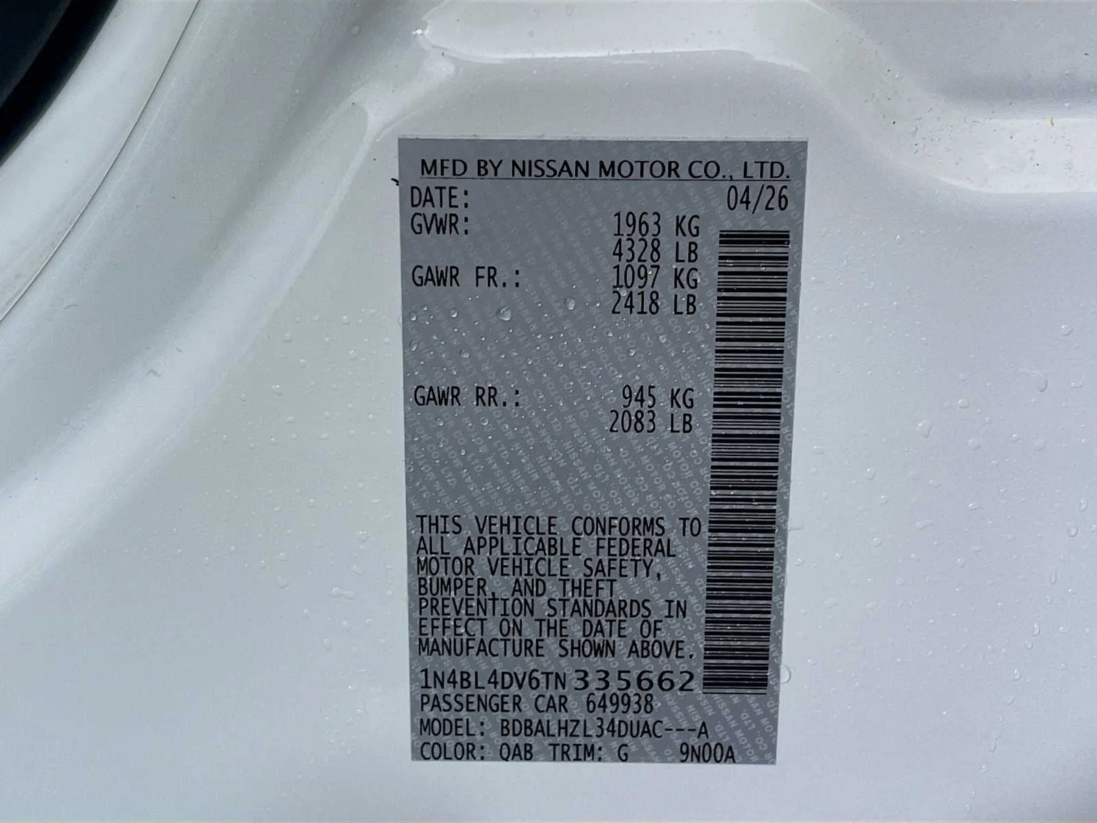 New 2026 Pearl White TriCoat Nissan SV Special Edition image 6