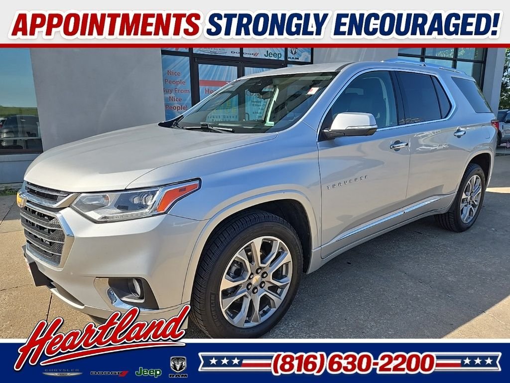 Used 2021 Chevrolet Traverse Premier with VIN 1GNEVKKW1MJ243876 for sale in Kansas City