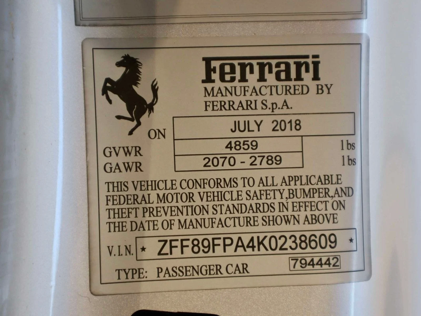 Certified Used 2019 Argento Nurburgring Ferrari  image 39