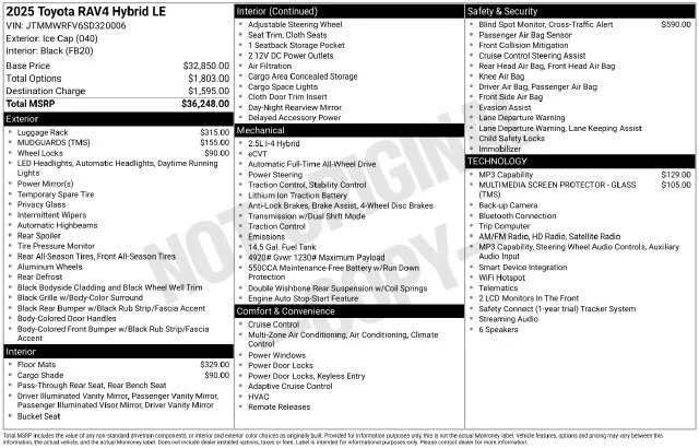 Used 2025 Ice Toyota LE image 30