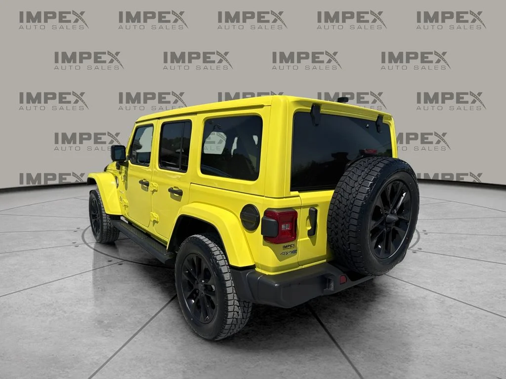 Used 2024 Yellow Jeep Sahara 4xe image 3