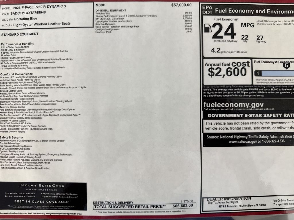 2026 Jaguar F-Pace R-Dynamic S - Photo 24