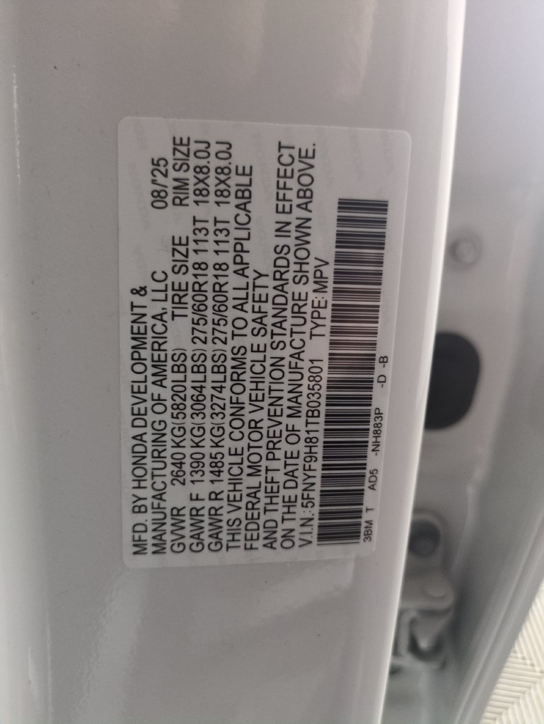 Certified Used 2026 Platinum White Pearl Honda TrailSport Elite image 38