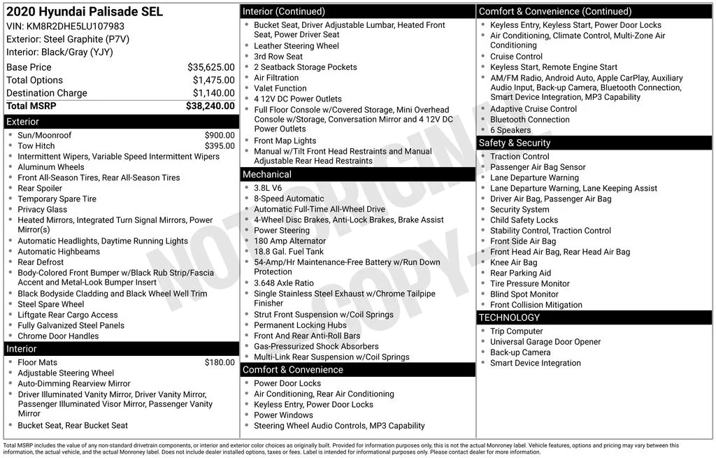 Used 2020 Gray Hyundai SEL image 9