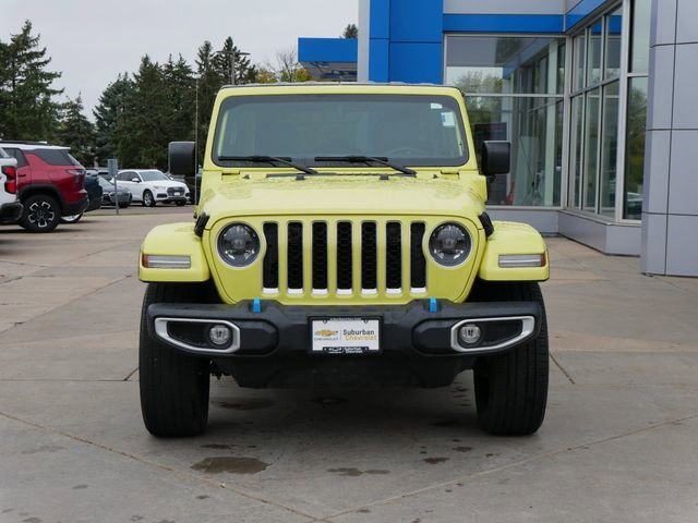Used 2023 Jeep Wrangler 4xe Sahara 4XE with VIN 1C4JJXP60PW513809 for sale in Eden Prairie, Minnesota